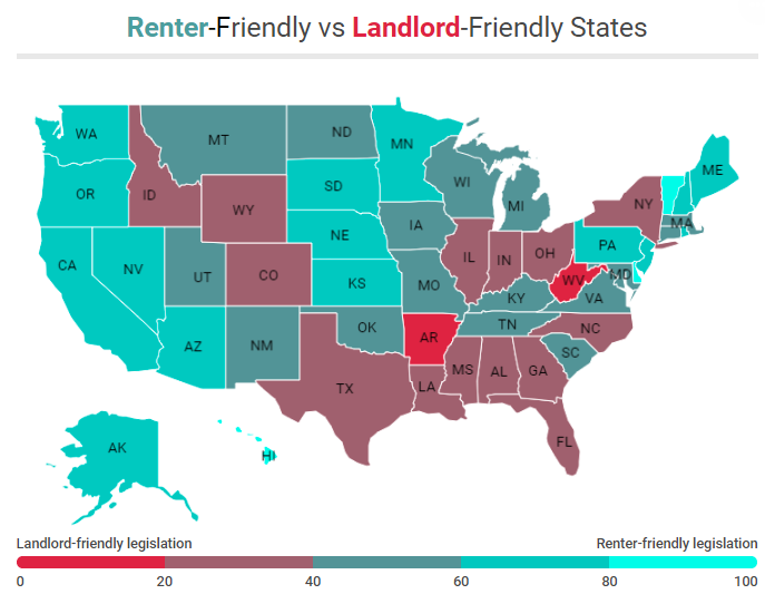 3-18-19 renter friendly states Legislation Changing in Many States to Make Them Less Landlord-Friendly