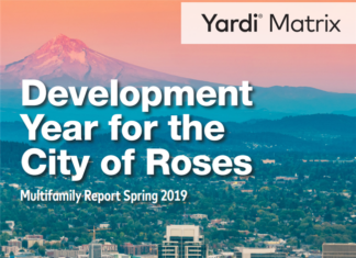 Portland multifamily rent growth has cooled due to more than 5,000 units coming online in 2018 with rents increasing only 1.9% year-over-year through February,