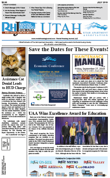 Utah Rental Housing Journal July 2019