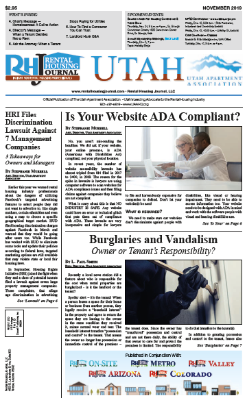 Rental Housing Journal Utah November 2019
