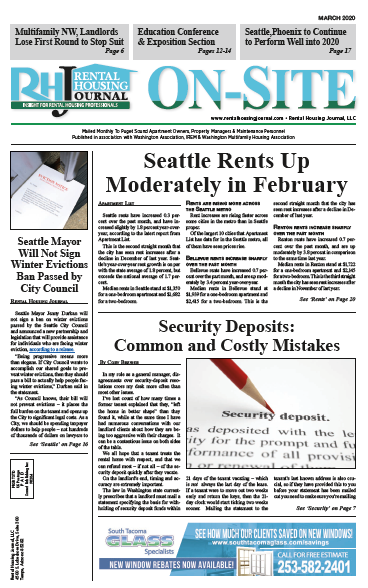 Seattle Washington On-Site Rental Housing Journal March 2020