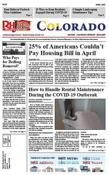 Rental Housing Journal Colorado April 2020