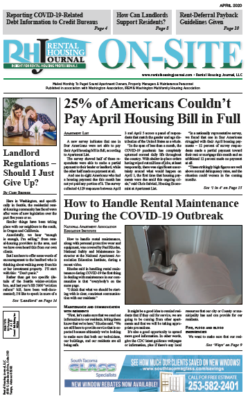 April Washington Seattle Rental Housing Journal