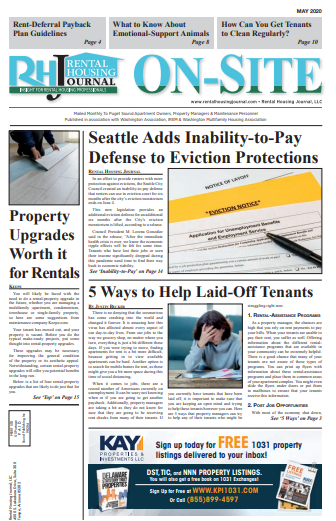 Seattle Washington On-Site Rental Housing Journal May 2020