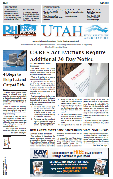 Utah Rental Housing Journal July 2020
