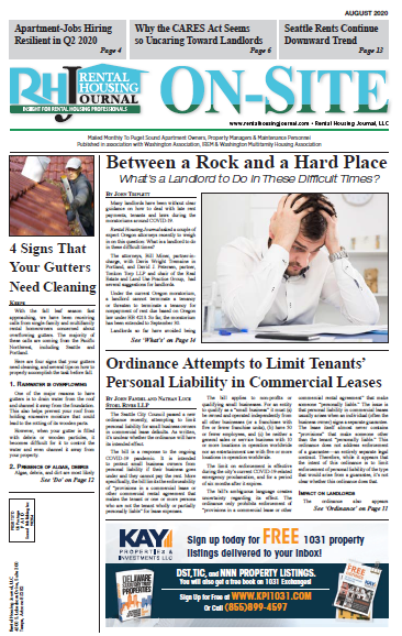 On-Site Seattle Puget Sound Edition Rental Housing Journal August 2020