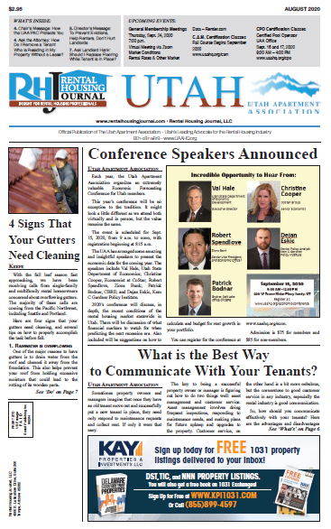 Utah Rental Housing Journal August 2020