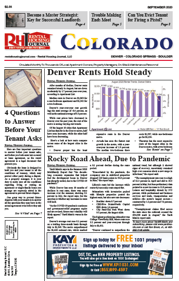 Colorado Rental Housing Journal September 2020