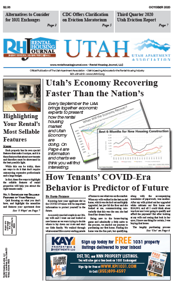 Utah Rental Housing Journal October 2020