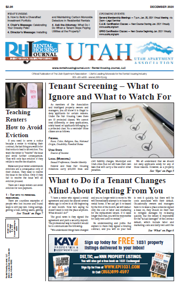 Utah Rental Housing Journal December 2020
