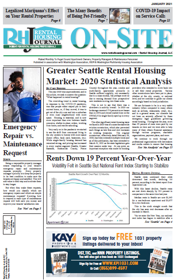 Rental Housing Journal Seattle On-Site Puget Sound Edition January 2021