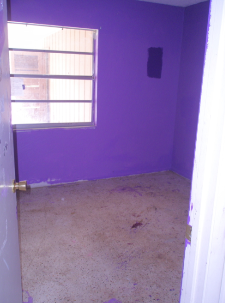 damaged carpet found during duplex renovation. renovate a rental property