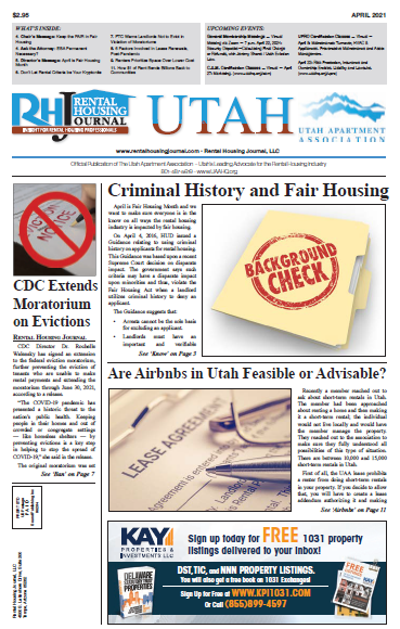 Utah Rental Housing Journal April 2021