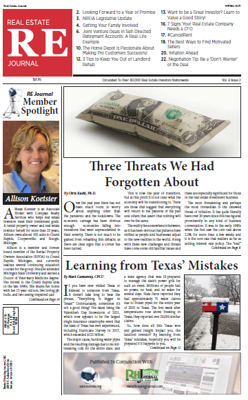 Real Estate Journal Spring 2021 from the National Real Estate Investors Association