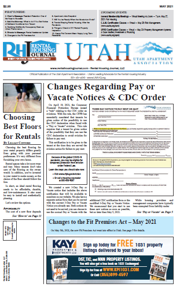 Utah Rental Housing Journal May 2021