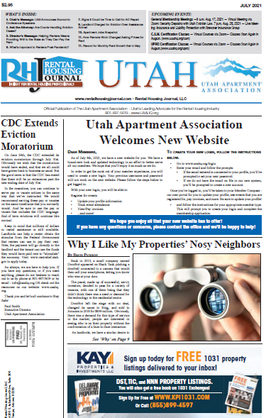 Utah Rental Housing Journal July 2021