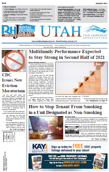 Utah Rental Housing Journal August 2021