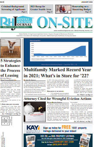 Seattle On-Site Puget Sound Edition January 2022 helpful, useful content for rental property owners and managers