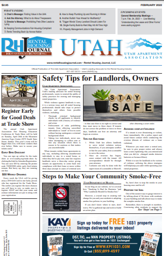 Utah Rental Housing Journal helpful, useful content for rental property owners and managers