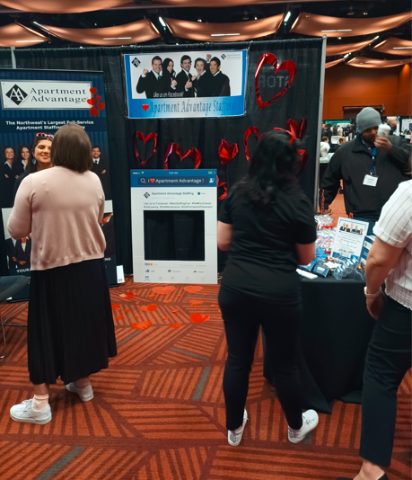 Apartment Advantage We are finally back live and in-person at events after two years of missing seeing our friends and associates. We are live today at the Washington Multi-Family Housing Association EdCon 2022 at the Meydenbauer Center in Bellevue.