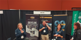 The top photo is our friends at Rodda Paint Wednesday morning as the event gets underway. Dawn and the Rodda team excited to get back to in person events.