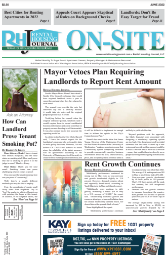 Seattle On-Site Rental Housing Journal June 2022 helpful, useful content for rental property owners and managers