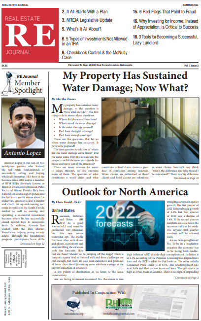 Real Estate Journal from the National Real Estate Investors Association Summer 2022 helpful, useful content for real estate investors