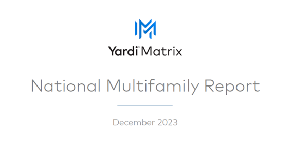 Multifamily rents extended their downward drop in December, falling for the fifth straight month, but finished 2023 with a slight annual gain