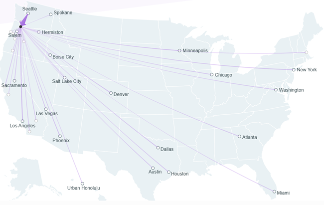 3-17-25 where are renters in Portland moving from In 2024, 39% of Apartment List users searched for their next rental in a new metropolitan area with new Portland renters coming from Seattle