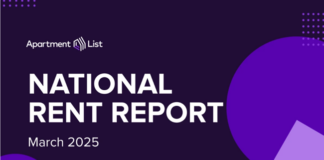 National rent growth flipped back to positive in February for the first time since July 2024, according to the March report by Apartment List.