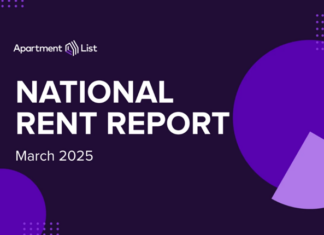 National rent growth flipped back to positive in February for the first time since July 2024, according to the March report by Apartment List.