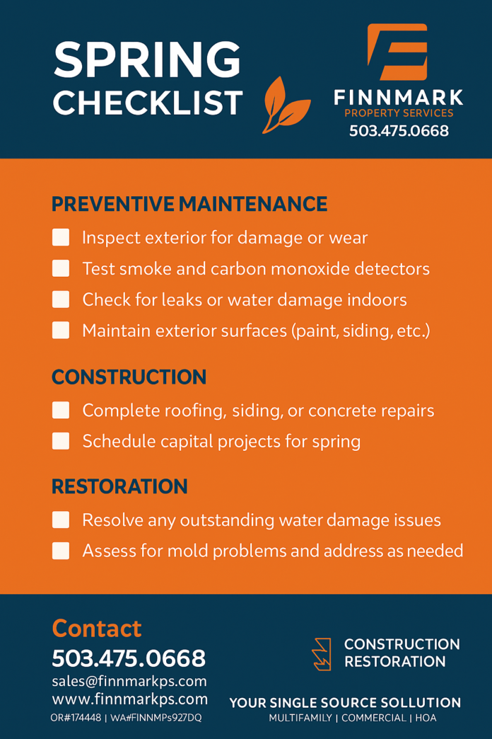 8 Spring Maintenance Items to Check Inside and Out - Rental Housing Journal