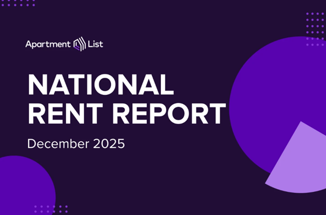 12-2-25 national rent report Apartment list The national median rent dropped by 1.0 percent in November, marking the fourth straight monthly decline, as vacancies hit a record high