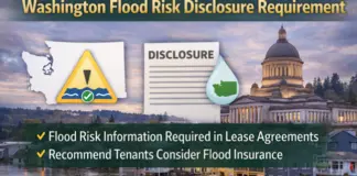Washington lawmakers approved legislation requiring rental flood risk disclosure by landlords and to inform tenants about insurance