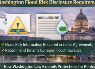 Washington lawmakers approved legislation requiring rental flood risk disclosure by landlords and to inform tenants about insurance