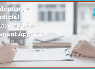 If a rental applicant chooses to appeal a denial management must adopt a judicial standard for the evidence-based decision.