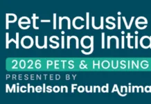 Michelson Found Animals’ Pet-Inclusive Housing Initiative is inviting housing professionals, to join the 2026 Pets & Housing Awards virtual presentation on June 10, 2026.