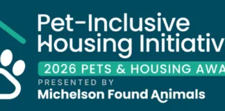 Michelson Found Animals’ Pet-Inclusive Housing Initiative is inviting housing professionals, to join the 2026 Pets & Housing Awards virtual presentation on June 10, 2026.