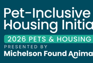 Michelson Found Animals’ Pet-Inclusive Housing Initiative is inviting housing professionals, to join the 2026 Pets & Housing Awards virtual presentation on June 10, 2026.